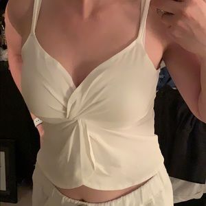 Sweetheart cropped tank top